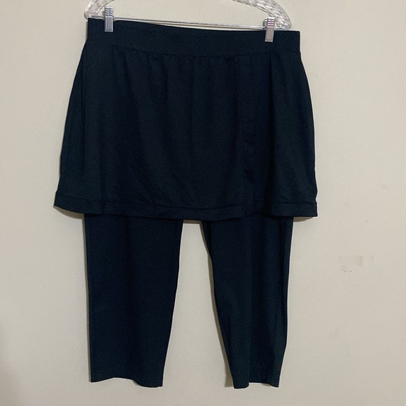 Tail Black Skirted Leggings women XL performance yoga outdoors hiking camp soft - Picture 5 of 6